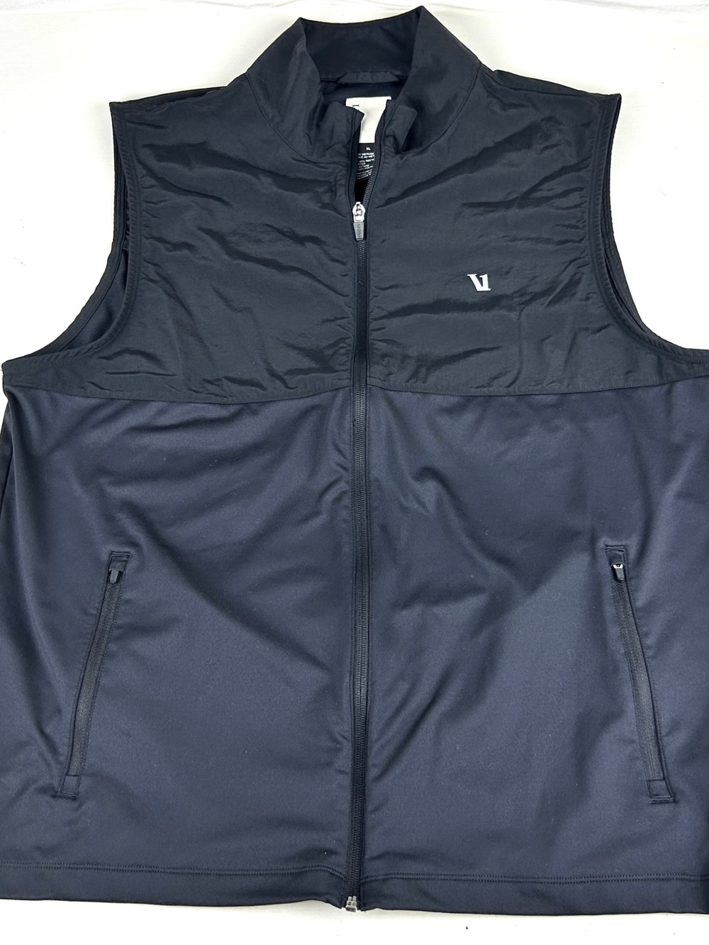 Vuori Sunday Element Full Zip Black Vest Sz XL Activewear Gym Golf EUC